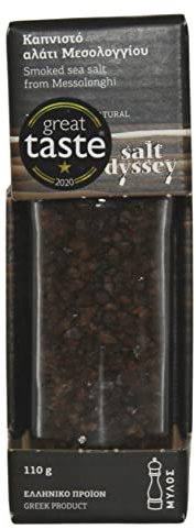 Salt Odyssey Moulin À Gros Sel Fumé d'origine grec, 110g, (Lot de 2)
