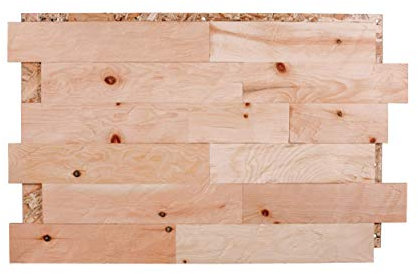 Split4Wall Wandverkleidung Echtholz Spaltholz Zirbe spaltrau Schindel ca. 1m2 3D-Optik handgefertigt Wandpaneel moderne Wanddekoration Holzverkleidung Holzwand (Zirbe gehackt,60)