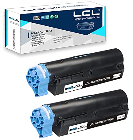 LCL Kompatibel Toner 44992402 44992401 MB401 MB451 MB441 2500 Seiten (2 Schwarz) Ersatz für Oki B401 B401D B401DN MB441 MB451 MB451DN MB451DNW