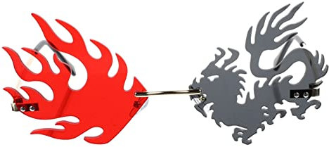 VALICLUD Randlose Sonnenbrille Mit Drachen- Und Phönixdesign Lustige Party Brille Für Kreative Fotos Leichtes Material Blendschutz Und Augenschutz