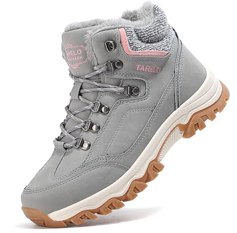 TARELO Stivali Donna Antiscivolo Invernali Scarpe Grigio 40