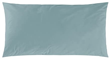 Decoper ® Mako-Satin Kissenbezug aus 100% Baumwolle | Atmungsaktiv & kuschelig weich | Farbe Graugrün | 1 teilig - 40 x 80 cm