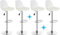 HUOLE Lot de 4 Tabourets de Bar avec Dossier et Repose-Pieds，Réglable en Hauteur et Rotative à 360°,Chaises de Bar Cuisine en Plastique，Robuste et Ultra Silencieux-Blanc-4pc