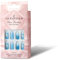 Summer Beach Fake Blue Nails Seas Oceans Full Cover Artificial Glue on Nails Women Girls 24PCS Stiletto Matte Nail Art Shell Manicure Decoration