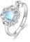 Keltischer Knoten Ring 925 Sterling Silber Mondstein Ring keltischer verstellbarer Ring keltischer Schmuck Frauen Freundin Mutter Mädchen Geschenk