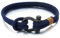 COOLSTEELANDBEYOND Bracelet Vis Manilles d'ancrage - Homme Femme - Marin Bleu Sur Cordon - Nautique Marin Envelopper Bracelet