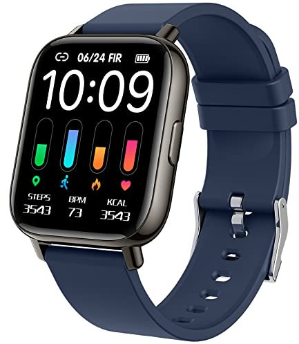 Smart Watch Men Women, 1.69 Fitness Tracker with Sleep/Heart Rate Monitor, Calorie/Step Counter Fitness Watch 24 Sports Modes, Shared GPS Smartwatch, I-PX68 Waterpoof Activity Tracker for Android iOS