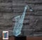 SUPERRUIDALONG 3D-Saxophon-Fernbedienung, 16 Farben, Nachtlichter, Illusion, Acryl, LED-Tisch, Nachttischlampe, Kinderzimmer, Schreibtisch, Dekoration, Geburtstagsgeschenke, Spielzeug für Kinder