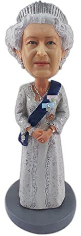 NAUXIU Bobblehead Queen Elizabeth,Queen Elizabeth Statue,Queen Elizabeth II Doll 2022,Queen Elizabeth II Bobble Head Resin Figure Ornament,Car Desktop Office Window Sill Decorations