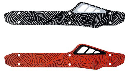 CEAYA 2PCS Fahrrad Bike Kette Schutz Chain Guard Kettenstrebenschutz E-Bike Schutzhülle Universal Chain Guard,3 * 24cm (Schwarz+Rot)