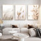 Trayosin 3er Premium Poster Set, Moderne Wandbilder,Bilder Wohnzimmer Deko Schlafzimmer,Beige Boho Pampasgras Bilder,ohne Rahmen (B,40x50cm)