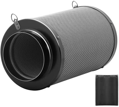 iPower 6 Air Carbon Smelliness Control with Australia Virgin Charcoal, Reversible Flange, Pre-Filter, Fit with Inline Duct Fans for Grow Tents