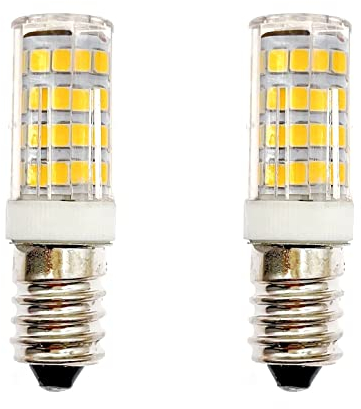 JZK 2X E14 Led Cooker Hood Bulbs Warm White, Cooker Hood led Lights 5W E14, 51 Beads 3000K, mini LED Bulb for Cooker and Energy-Saving Salt lamp, e14 Small Screw led Light Bulb lamp Bulb