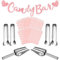Firtink Candy Bar Zubehör,107 Stück Candy Bar Partydekorationen einschließlich Candy Bar Tüten Zuckerzange Candy Bar Schaufel und Girlande für Hochzeit Party Geburtstagsdekoration(Rosa)
