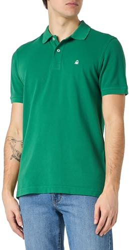 United Colors of Benetton Herren Poloshirt M/M 3089J3179 Polohemd, dunkelgrün 256, Medium