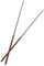 HOLIDYOYO Palillos para sushi japoneses, 1 par de palillos de acero inoxidable de 40 cm con mango de madera palillos de pescado tradicionales palillos para freír de metal para