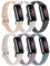 Pack 6 Bracelet pour Fitbit Luxe Bracelets de Silicone Remplacement, Etanche, Résistant à la Transpiration, Respirant et Confortable Bracelet de Sport Compatible avec Fitbit Luxe (Small, Pack C)