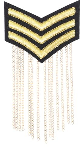 TEHAUX 2 Stk Schulterklappen Golddekor Männer Schulterbrett Randbereich krankenschwester zubehör Schulterabzeichen mit Quaste Accessoires für Herrenbekleidung England Medaille Mann Eisen