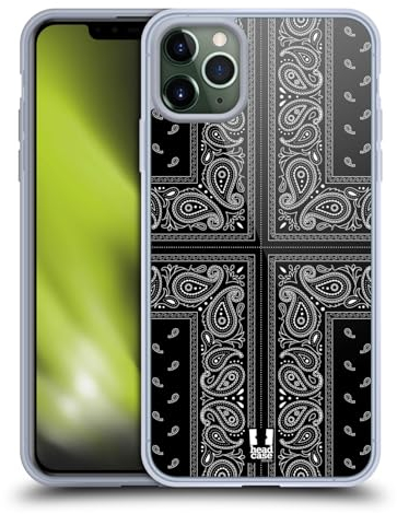 Head Case Designs Kreuz Schwarz Klassische Paisleymuster Softgelhülle Kompatibel Mit Apple iPhone 11 Pro Max Und Kompatibel Mit Magsafe Zubehör