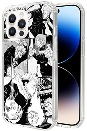 EWINRU Phone Case Compatible for Phone 15 Fushiguro 14 Toji 13 12 11 Pro Max 15 Plus 6 6s 7 8 X Xs Xr Jujutsu Se 2022/2020 Case Cover Kaisen Clear