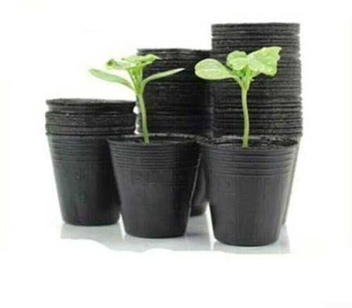Lot de 100 pots en plastique pour fleurs, nourriture, légumes, culture, outils de jardinage, accessoires (5 x 5 cm)