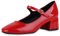 VAN HILL Damen Mary Janes Blockabsatz Lack Klassisch Schuhe 216464 Rot Lack 40