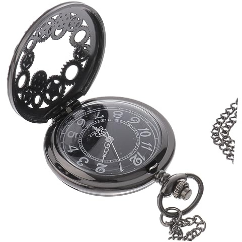 Holibanna Vintage Pocket Watch Necklace Wind up Pocket Watch Pendant for Men Women