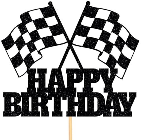 GVSS Cars Cupcake Topper, Decoration Gateau Cars,Glitter Race Car Cake Decoration,Deco Gateau Anniversaire Voiture de Course pour Anniversaires d'Soirées à Thème