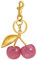 HecticCore Kirsch-Bag Charm - Vielseitiger Schlüsselanhänger, Geldbörsenanhänger Glücksbringer, Personalisiertes Auto-Zubehör,modischer Taschen- oder Schlüssel-Accessoire für handtaschen (Goldrosa)