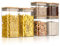 arendo - Set de 6 Récipients en Verre Hermétique Carré, 2x 10x10 cm, 2x 10x15 cm, 2x 10x20 cm, 1 à 2 litres, Verre borosilicate Boîte Conservation Alimentaire, Couvercle en Bambou, Joint en silicone