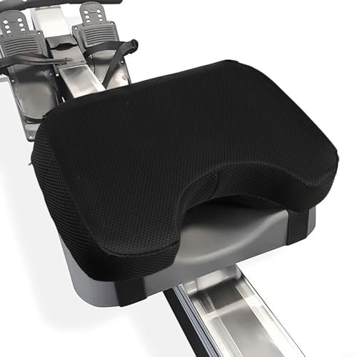 Besshepplo Rudergerät Sitzkissen, Anti-Rutsch-Schaumstoff-Pad für Concept 2 Rower Ergometer Übungsgeräte, Schwarz Ruderzubehör