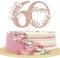 Xsstarmi 1 Pack Happy 60th Birthday Cake Topper Glitter Rose Gold 60 Cake Pick Cheers to 60 Birthday Cake Decorations for Happy 60th Anniversary Party Cake Decoration Supplies