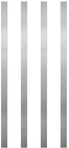 4 PCS Stainless Steel Trim Strips, Metal Sheet Gap Filler, Self-Adhesive Steel Finishing Sheet, Gap Cover Metal Trim Strip with Brushed Finish for Wall Kitchen, 30 x 1 in