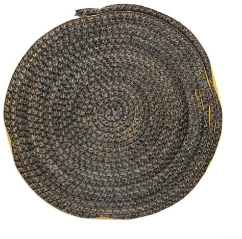 Nastro sigillante, 4 m, guarnizione per camino, 10 x 2 mm, striscia di tenuta per porta in vetro e forni, guarnizione adesiva per porta del camino, resistente alle intemperie