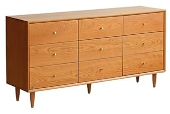 SFANIIX Buffetschrank 150x40x75cm Massivholz Schlafzimmer Japanischen Stil Lagerung Schrank Kirsche Tisch Eingang Wohnzimmer Dekoration Möbel