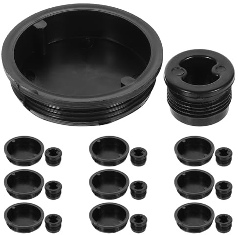 20 Stück Trommeldeckel Schwarz Kunststoff, 200L Fass Verschluss | Sichere Abdichtung für Chemikalien und Wasserbehälter, Robust, Reißfest, Einfach zu Montieren