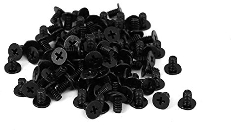 sourcing map M2x3mm Male Thread Phillips Flat Head Bolt Screw Suitable for Double Bed Furniture TV Rack Wall Hanging 100pcs