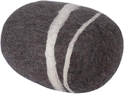 myfelt Oskar - Filz Kieselstein, Meditationskissen, Yogakissen, Dekokissen Dunkelbraun rund - Größe XXL