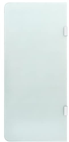 vidaXL Schermo Orinatoio a Parete per Privacy Toilette Moderno Elegante Pannello Divisorio Sanitari Bagno 90x40 cm in Vetro Temperato Grezzo