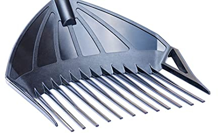 FairFox praktische Gartenschaufel 3-in-1 mit Teleskopgriff I Umweltfreundlich: Kunststoff zu 100% Recycled I Schaufel, Heugabel und Sieb in einem Gartengerät I Spatengabel hilft bei der Gartenarbeit