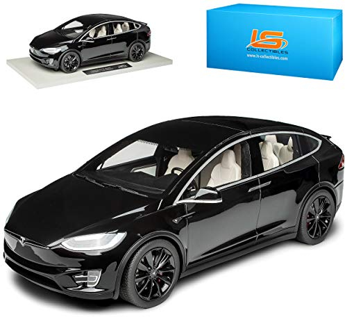 LS Collectibles Tesla Model X Schwarz Ab 2015 1/18 Modell Auto