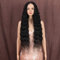 Style Icon Perücke mit Filmansatz Super Lange Lace Front Wigs für Frauen Kunsthaar Wasserwelle Perücken mit Mittelscheitel Damen Wig 76cm Kunstfaser synthetische Faser (1B)