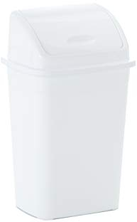 Maya 04149 - Papelera con Tapa Basculante desmontable color blanco de 25 litros - 1 Unidad