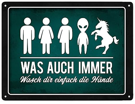 Was auch immer - Wasch dir einfach die Hände Metallschild XXL