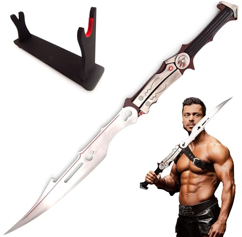 Final Fantasy Lightning Blazefire Sabre Schwert - 115cm Metall Schwert für Cosplay, Gaming Deko & Gamer Geschenk