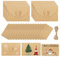 HAMOOM 170TLG Kraftpapier Weihnachtskarten mit Umschla DIY Klein Kraftpapier Briefumschläge Blanko Papier Briefhülle mit Schmetterling Verschluss für Weihnachten Geschenkkarten Graffiti Briefkuvert