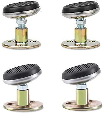 Tiardey 4 Pcs Bed Frame Anti-Shake Tool Bedside Stoppers Adjustable Threaded Fixer Rotatable Swing head for Home Bed Furniture Cabinets Wall Support (37-45mm)