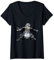 Womens Iron Panda V-Neck T-Shirt