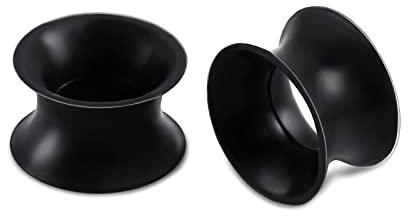 Wycian Tunnel Anfänger Set, Tunnel 12MM Schwarz Band 2STCK 1/2 Inch Silikon Tunnel Piercing für Männer Frauen