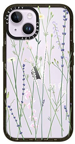 CASETiFY Impact iPhone 14 Case [4X Military Grade Drop Tested / 8.2ft Drop Protection] - Gigi Garden Florals - Glossy Black